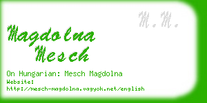 magdolna mesch business card